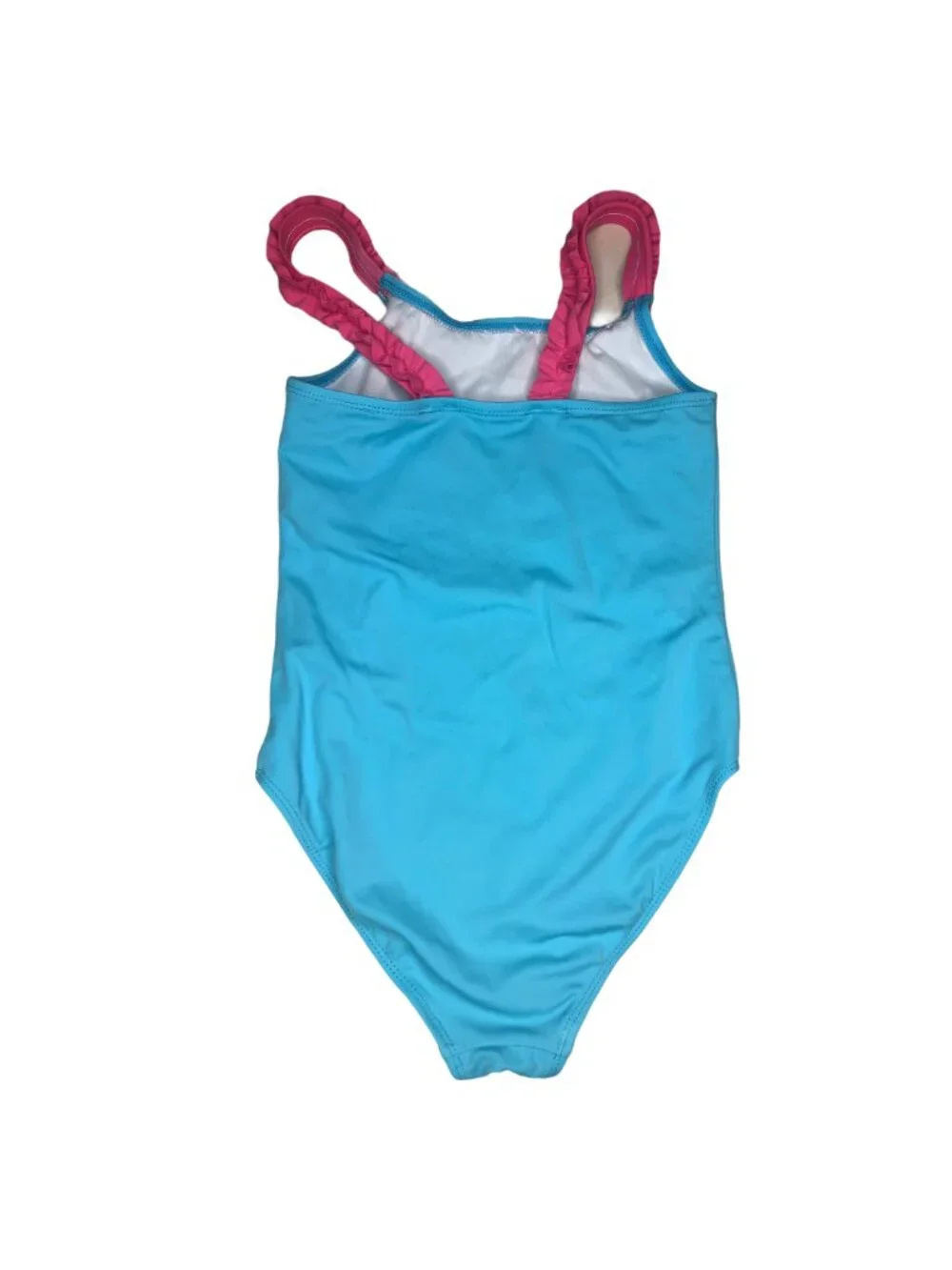 Gymboree Light Blue Pink Trim Free Swim Innertube Design One Piece Girl 8